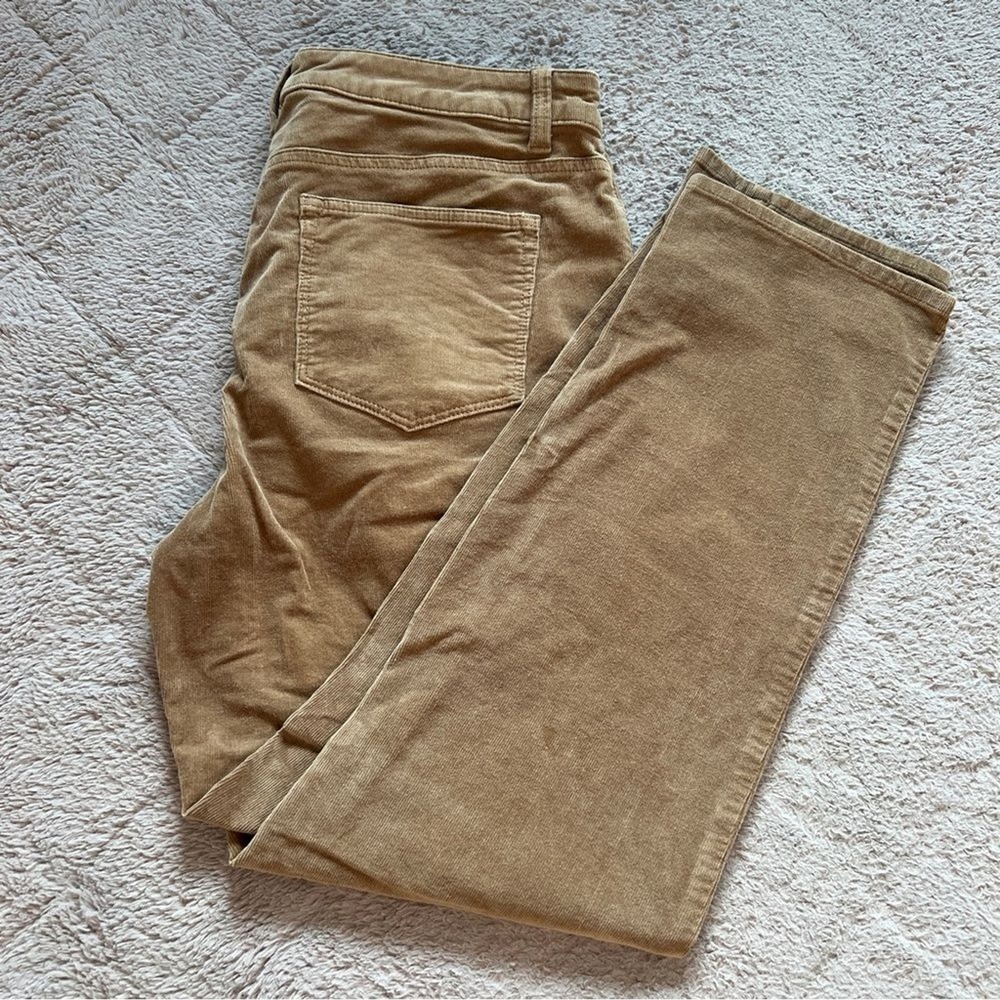 Talbots Corduroy Straight Leg High Rise Pants Preppy Minimalist Capsule Size 12P